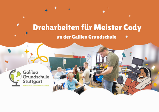 Dreharbeiten für Meister Cody an der Galileo Grundschule