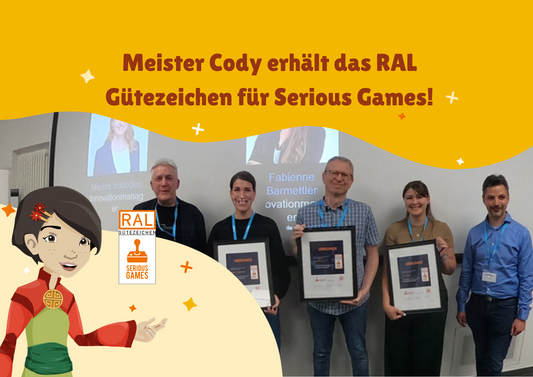 Meister Cody erhält das RAL Gütezeichen für Serious Games!